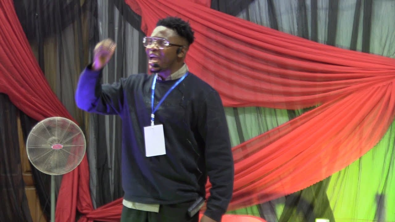 Tomide Williams speaking at TEDxUniOsun